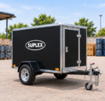 Suplex 4' x 6' Enclosed Cargo Trailer – Single Axle, Barn Doors
