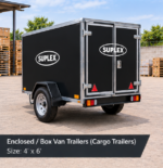 Suplex 4' x 6' Enclosed Cargo Trailer – Single Axle, Barn Doors - Image 3