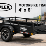 Suplex 4' x 6' Motorbike Trailer – Single Axle, Rail Sides