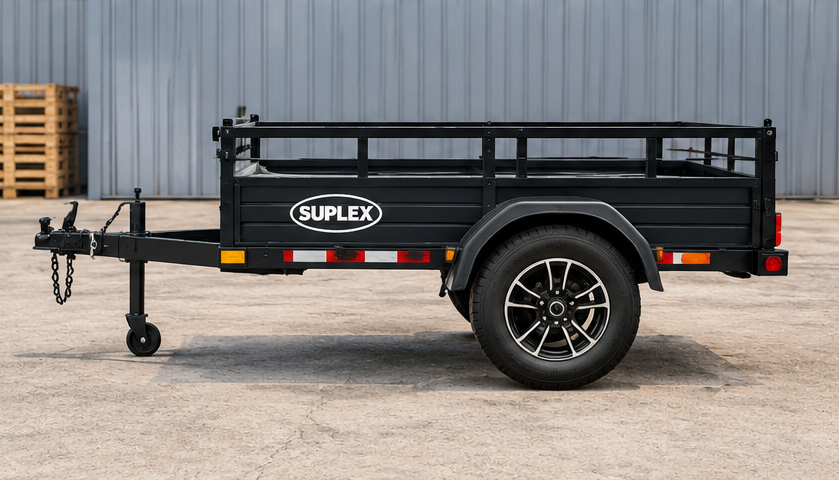 Suplex 4' x 6' Motorbike Trailer – Single Axle, Rail Sides - Image 3