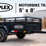 Suplex 5' x 8' Motorbike Trailer – Single Axle, Rail Sides