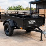 Suplex 7' x 14' Motorbike Trailer – Single Axle, Rail Sides