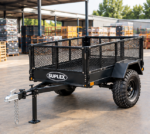 Suplex 4' x 6' Mesh-sided Cage Trailer – Single Axle, High Mesh Sides