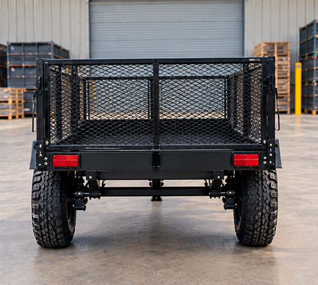 Suplex 4' x 6' Mesh-sided Cage Trailer – Single Axle, High Mesh Sides - Image 2
