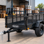 Suplex 6.5' x 14' Mesh-sided Cage Trailer – Single Axle, High Mesh Sides
