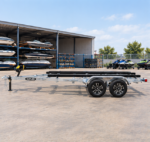 Suplex 12–14 ft Boat & Jet Ski Trailer – Tandem Axle, Galvanized Bunk Frame - Image 3