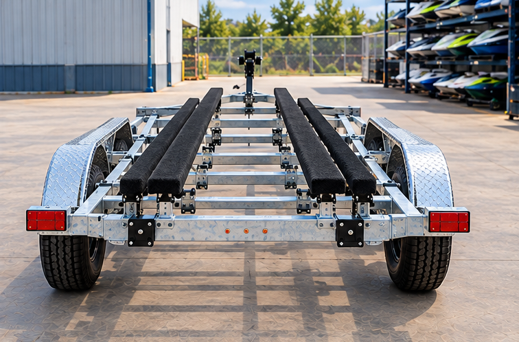 Suplex 16–22 ft Boat & Jet Ski Trailer – Tandem Axle, Galvanized Bunk Frame - Image 2