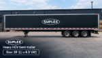 Suplex 28' x 8.5' HGV Box Semi-Trailer – Tri-Axle, Dry Van - Image 3