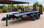 Suplex 7' x 16' Car Transporter Trailer – Tandem Axle, Stand-up Ramps