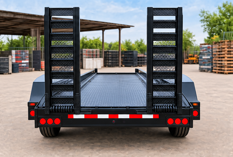 Suplex 7' x 16' Car Transporter Trailer – Tandem Axle, Stand-up Ramps - Image 3