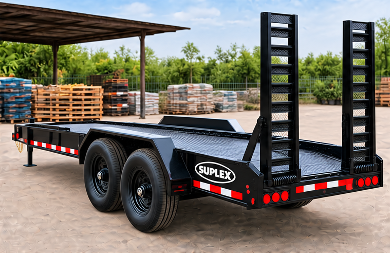 Suplex 8.5' x 18' Car Transporter Trailer – Tandem Axle, Stand-up Ramps - Image 2