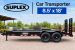 Suplex 8.5' x 18' Car Transporter Trailer – Tandem Axle, Stand-up Ramps - Image 4