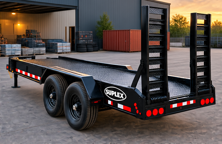 Suplex 8.5' x 20' Car Transporter Trailer – Tandem Axle, Stand-up Ramps - Image 2