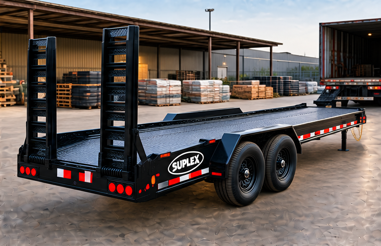 Suplex 8.5' x 28' Car Transporter Trailer – Tandem Axle, Stand-up Ramps - Image 2