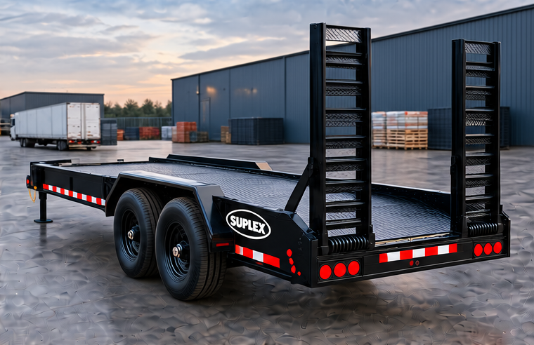 Suplex 8.5' x 36' Car Transporter Trailer – Tandem Axle, Stand-up Ramps - Image 2