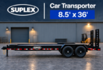 Suplex 8.5' x 36' Car Transporter Trailer – Tandem Axle, Stand-up Ramps - Image 4