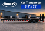 Suplex 8.5' x 53' Car Transporter Trailer – Tandem Axle, Stand-up Ramps - Image 4